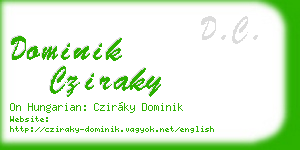 dominik cziraky business card