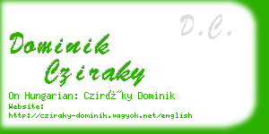 dominik cziraky business card